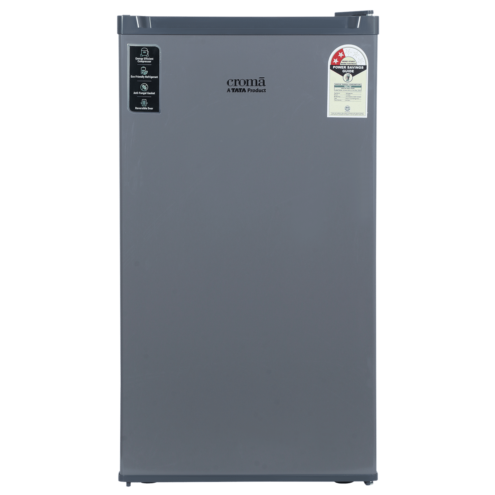 Buy Croma 84 Litres 2 Star Direct Cool Single Door Refrigerator with Reversible Door (CRLR084DCC290110, Grey) Online - Croma