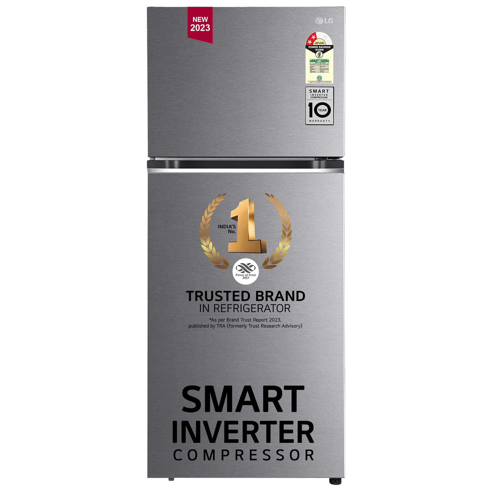 Buy LG 380 Litres 2 Star Frost Free Double Door Refrigerator with Anti-Bacterial Gasket (GL-N412SDSY.DDSZEB, Dazzle Steel) Online - Croma