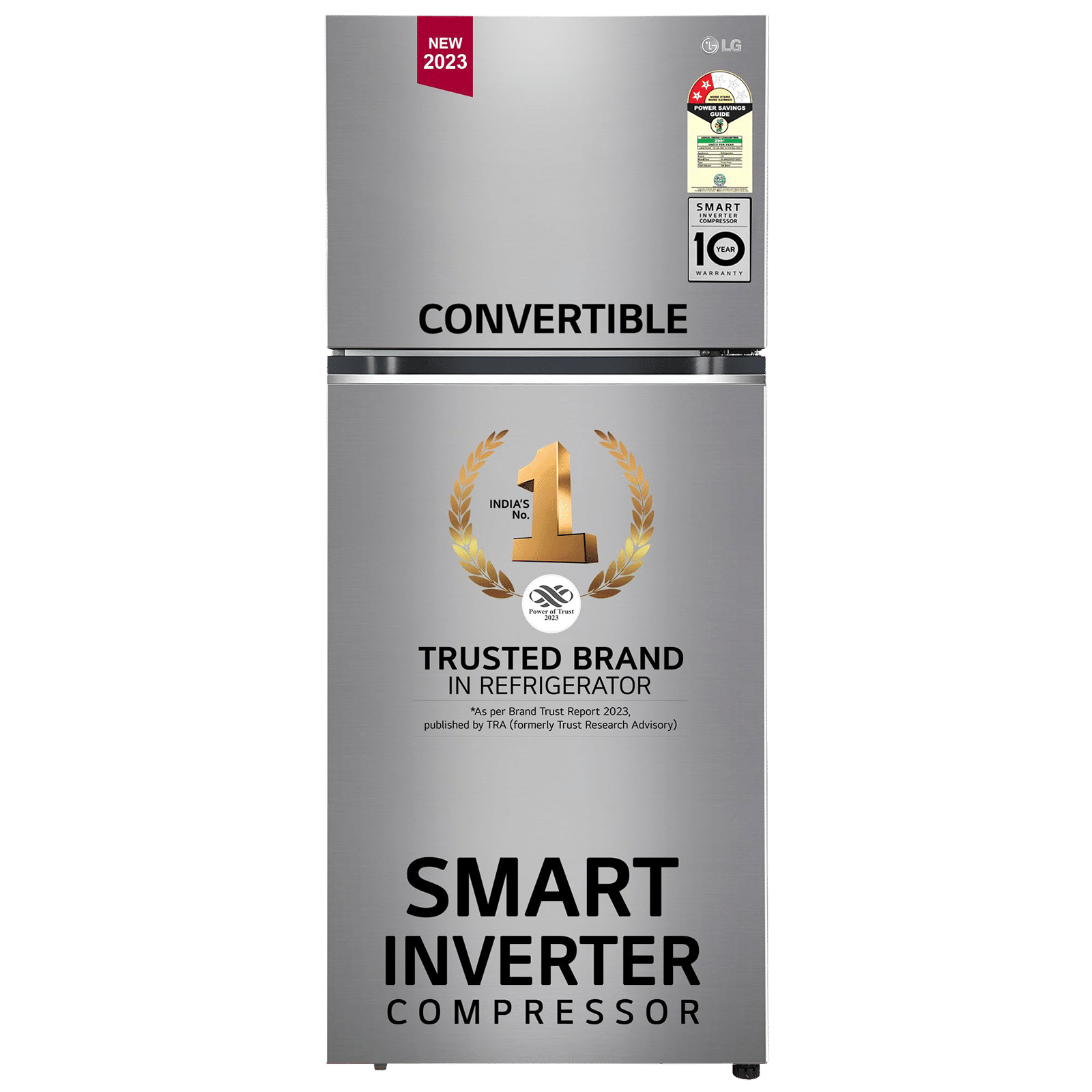 Buy LG 423 Litres 2 Star Frost Free Double Door Convertible Refrigerator with Smart Diagnosis (GL-S422SPZY.DPZZEB, Shiny Steel) Online - Croma